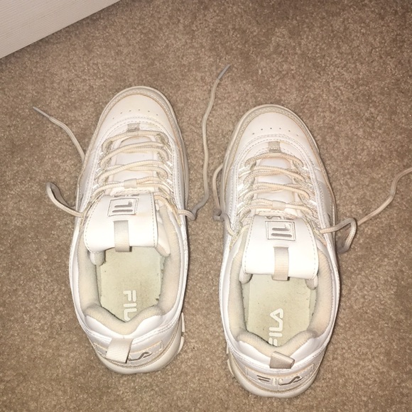 Women’s 5 white chunky filas - Picture 4 of 5